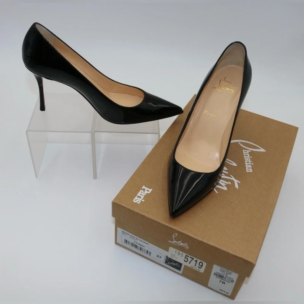 Christian Louboutin Decoltish 85 Patent Leather Heels Size 7 - Picture 7 of 11